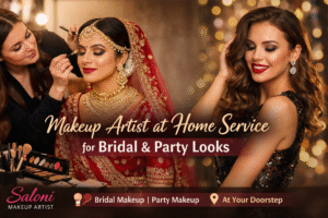 Makeup artist at home service for bridal and party looks by Saloni Makeup Artist